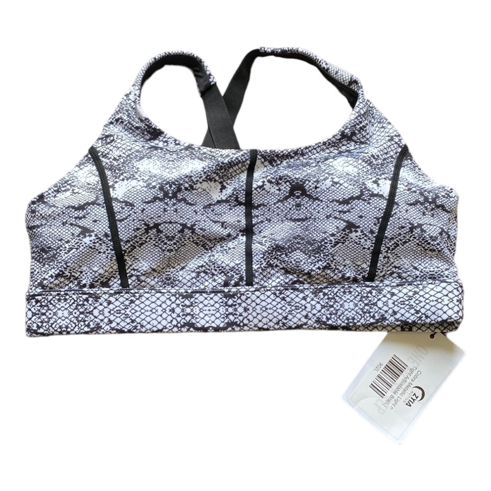 ZYIA Cobra Metallic Light n Tight Adjustable Bra Large